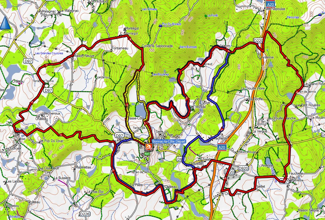 circuit de 25, 40 et 70km